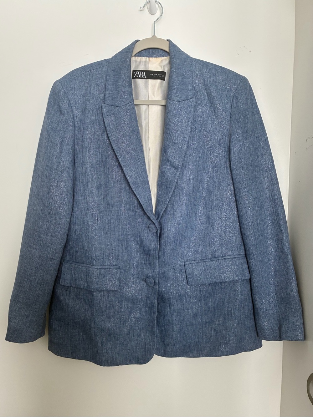 Zara Blue and Silver Blazer